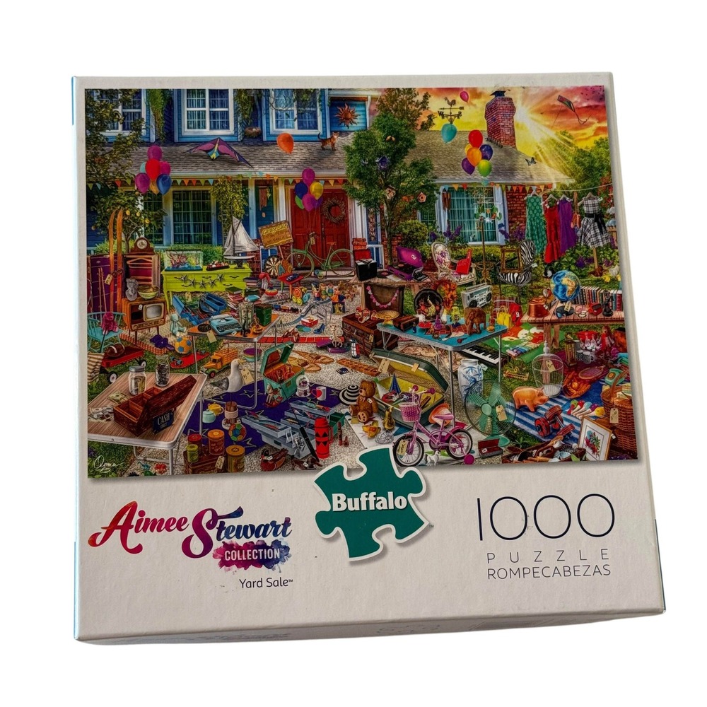 Buffalo Games Aimee Stewart Yard Sale 1000 Piece Jigsaw Puzzle 91520 UNCOUNTED